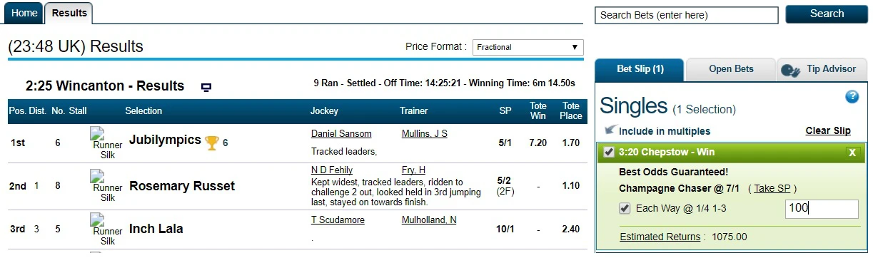 Each Way Terms in horse racing Each Way Terms in horse racing
