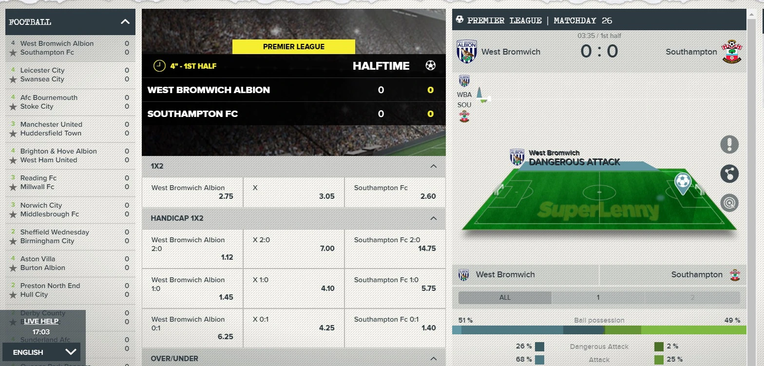 Live betting gets more popular and popular