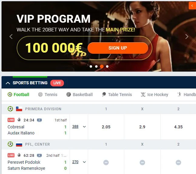 vip-program 20bet vip program