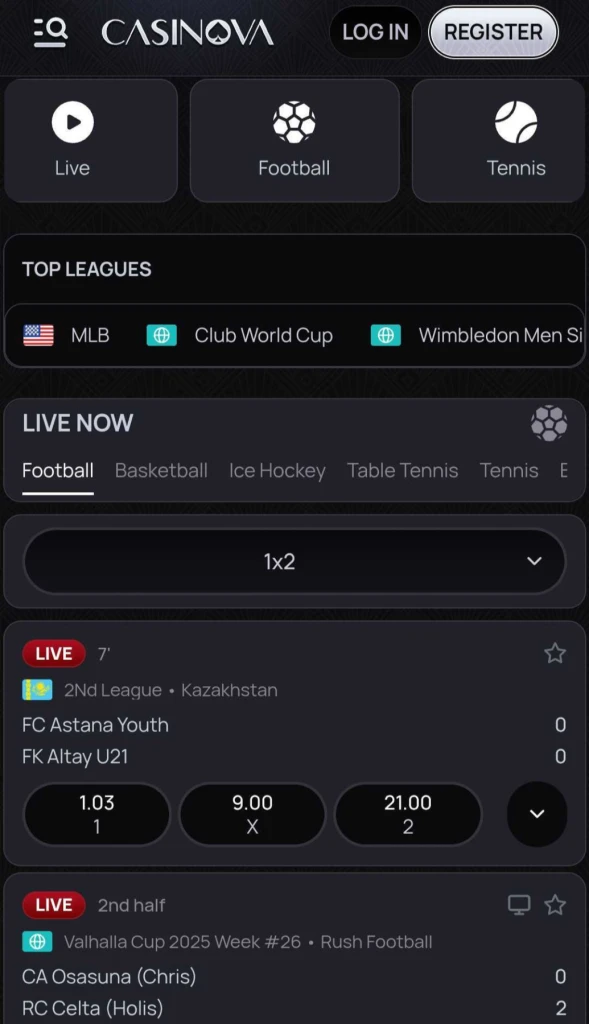 casinova-sports-betting-markets-mobile