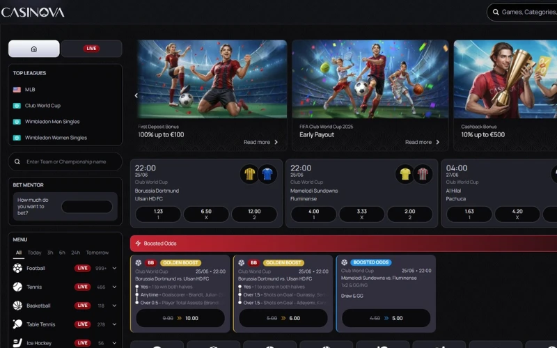 casinova-sports-betting-markets